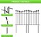 10 Pack Decorative Garden Fence Panels - 24in Height, 10ft Length Rustproof Animal Barrier for Dogs, Vinyl-Coated Metal Outdoor Border (Interlocking Design, Easy Install)